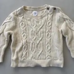 baby GAP アイボリー ケーブルニット 18-24ヶ月90cm