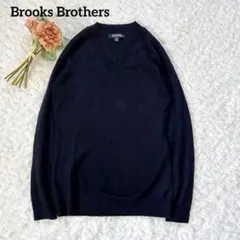 美品 ブルックスブラザーズ ニット ネイビー 薄手 メリノウール100%
