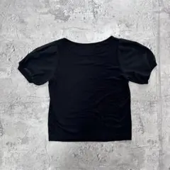 半袖 シースルー Tシャツ 黒 カジュアル オフィス シンプル 古着のサムネイル