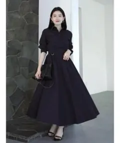anuans トレンチライクフレアワンピース　完売商品