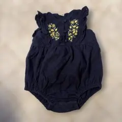 ✳︎anko.様同梱✳︎petit main ネイビー刺繍ロンパース 80