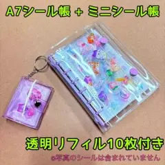 【セール】追加10枚　A7 クリアバインダー　リフィル10枚付　ミニシール帳付