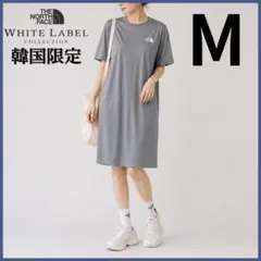 【韓国限定・日本未発売 】ノースフェイス ひざ丈ワンピ 半袖 M