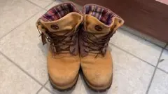 ティンバーランド ベージュ レザー ハイカットブーツ