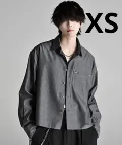 ADRER クロップド・レギュラーカラー・シルエット・シャツBlack（XS）