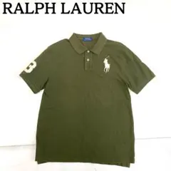 良品★ポロラルフローレン 半袖ポロシャツ ビッグポニー カーキ L相当