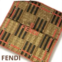 FENDI フェンディ ズッカ柄 大判ハンカチ ズッカ柄 ロゴ ミニスカーフ