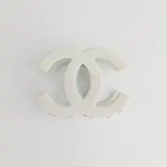 【新品】シャネル ロゴ ココマーク ヘアクリップ ノベルティ ホワイト