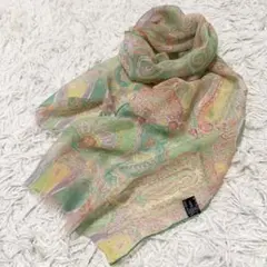極美品 エトロ ETRO 大判ストール シルク100％ スカーフ D541 - メルカリ