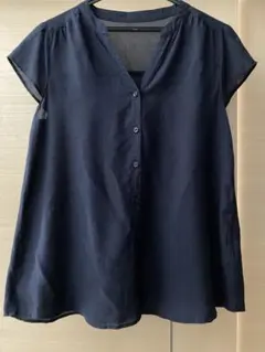 ナチュラルビューティーベーシック　レース　フレア　とろみ　ブラウス　トップス