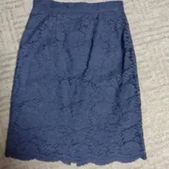 プロポーションボディドレッシング ブルー 花柄 レース タイトスカート