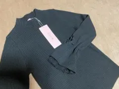 チャコット新品未使用ブラック ニットフレア袖