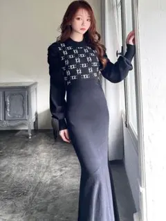 resexxy モノグラムマーメイドワンピース