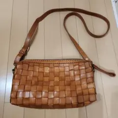 robita　本革 編み込み ショルダーバッグ