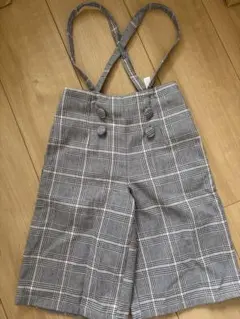 チェック柄サロペット 80cm グレー系