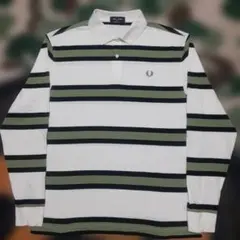 FRED PERRY フレッドペリー　ボーダー長袖シャツ　ビッグサイズ