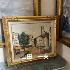♦️ジャン・クロード・デュテイユ 真作 ビンテージ手彫り額 油彩絵画
