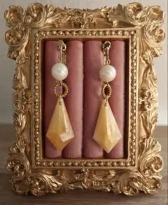 あこや真珠 本真珠 ヴィンテージ パーツ ハンドメイド イヤリング ステンレス製