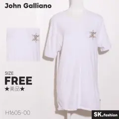 ★美品★ John Galliano トップス　Tシャツ　半袖　Vネック　刺繍のサムネイル
