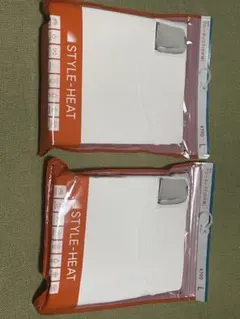 GU メンズ STYLE-HEAT クルーネックT(9分袖) Lサイズ 2枚