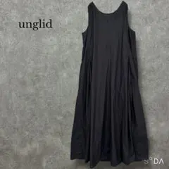 アングリッド【F】ボリュームロングワンピース ノースリーブ Vネック Aライン