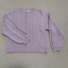 【mezzo piano】160 メゾピアノ 薄紫 ニットセーター
