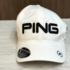 PING ゴルフキャップ ホワイト メンズ レディース　白のサムネイル