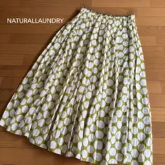 NATURALLAUNDRY ドット柄スカート　ロング丈　コットン　サイズ2のサムネイル