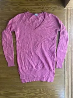 UNIQLO カシミヤ100% Vネックニット ピンク M ユニクロ