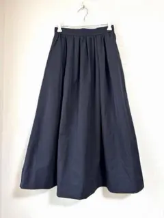 ナノユニバース ロングスカート フレアスカート ネイビー 36 S