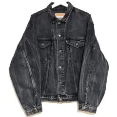 カナダ製 90s リーバイス 75525 ブラックデニムジャケット M 黒 古着