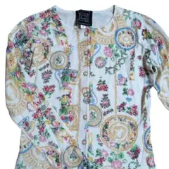 シンシアローリー cynthiarowley ティーカップ柄カーディガンのサムネイル