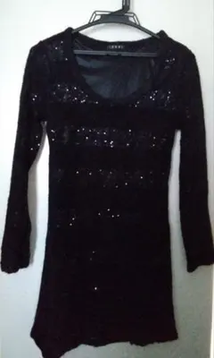 INGNI　スパンコールワンピース　キラキラワンピース　ニットワンピ