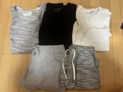 アズールＴシャツ、ハーフパンツ、サイズ色々、5点セット、送料無料のサムネイル