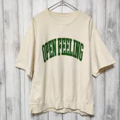GU ジーユー (M)　ロゴ スウェットTシャツ　男女兼用