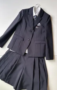 卒業式　165cm 濃紺スーツセット ブレザー、キュロット、シャツ、セット