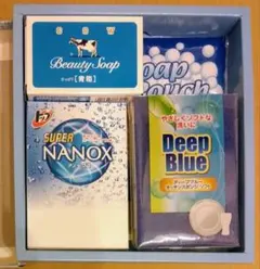 ホームクリーンセット 牛乳石鹸 ナノックス スポンジ 石けんポーチ ギフト