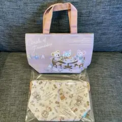 ダッフィー　サークルオブフレンドシップ　スーベニア　ランチトート　きんちゃく