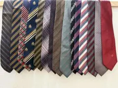 【送料込み】メンズ　ネクタイ　15本まとめ　ストライプ　レッド　ネイビー