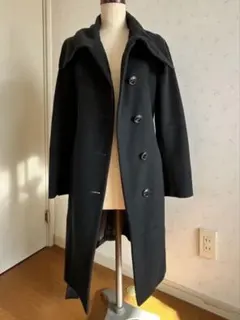 極美品　iCB ウール100% ブラック ロングコート ベルト付き
