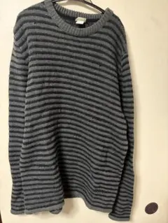 H&M ダメージ加工 ボーダーニット セーター