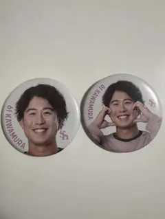 ソフトバンクホークス　#61 河村友人　缶バッジのサムネイル