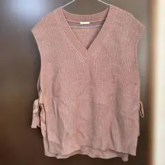 GU リボン付きニットベスト　新品未使用