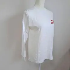 【PUMA】プーマ　レディース　長袖カットソー　ロンT　白　S　ワンポイント