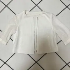 ANAYI アナイ レース ノーカラー ジャケット アイボリー 美品38