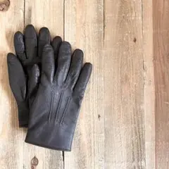 BURBERRY BLACK LABEL レザーグローブ ブラウン