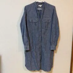 Gap デニムブルー 長袖シャツワンピース XXS