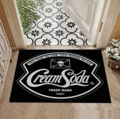 クリームソーダ　CREAM SODA　スカル　フロアマット　玄関マット　黒
