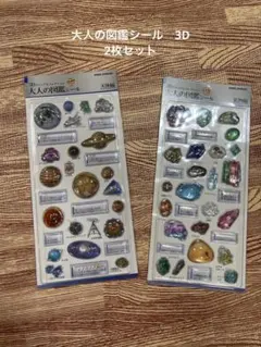 大人の図鑑シール　3Dビジュアルコレクション　天体編、好物編の２枚セット