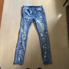 mnml ダメージ加工デニムパンツ